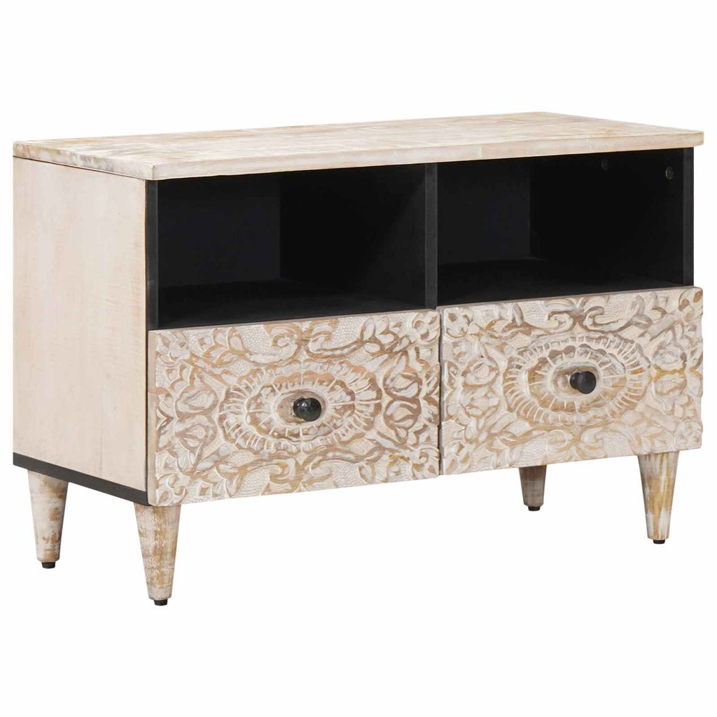 Tv Cabinet 70 X 33.5 X 46 Cm Solid Mango Wood