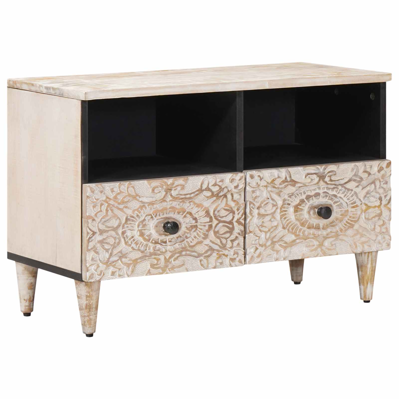 Tv Cabinet 70 X 33.5 X 46 Cm Solid Mango Wood
