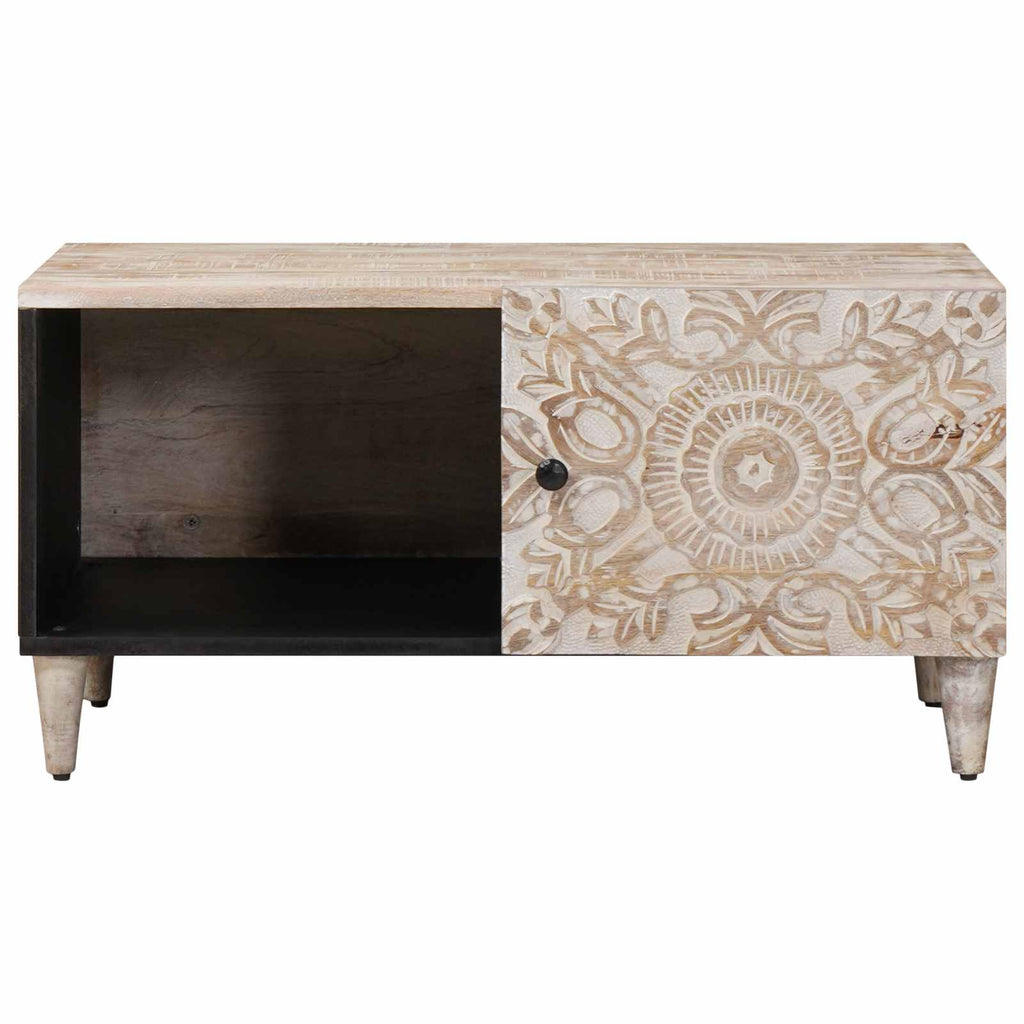 Coffee Table 80 X 50 X 40 Cm Solid Mango Wood