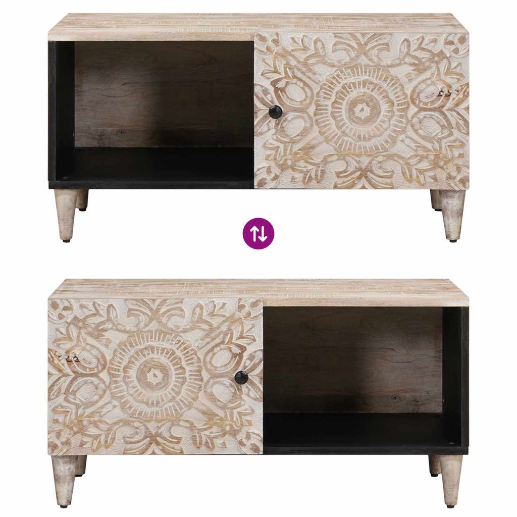 Coffee Table 80 X 50 X 40 Cm Solid Mango Wood