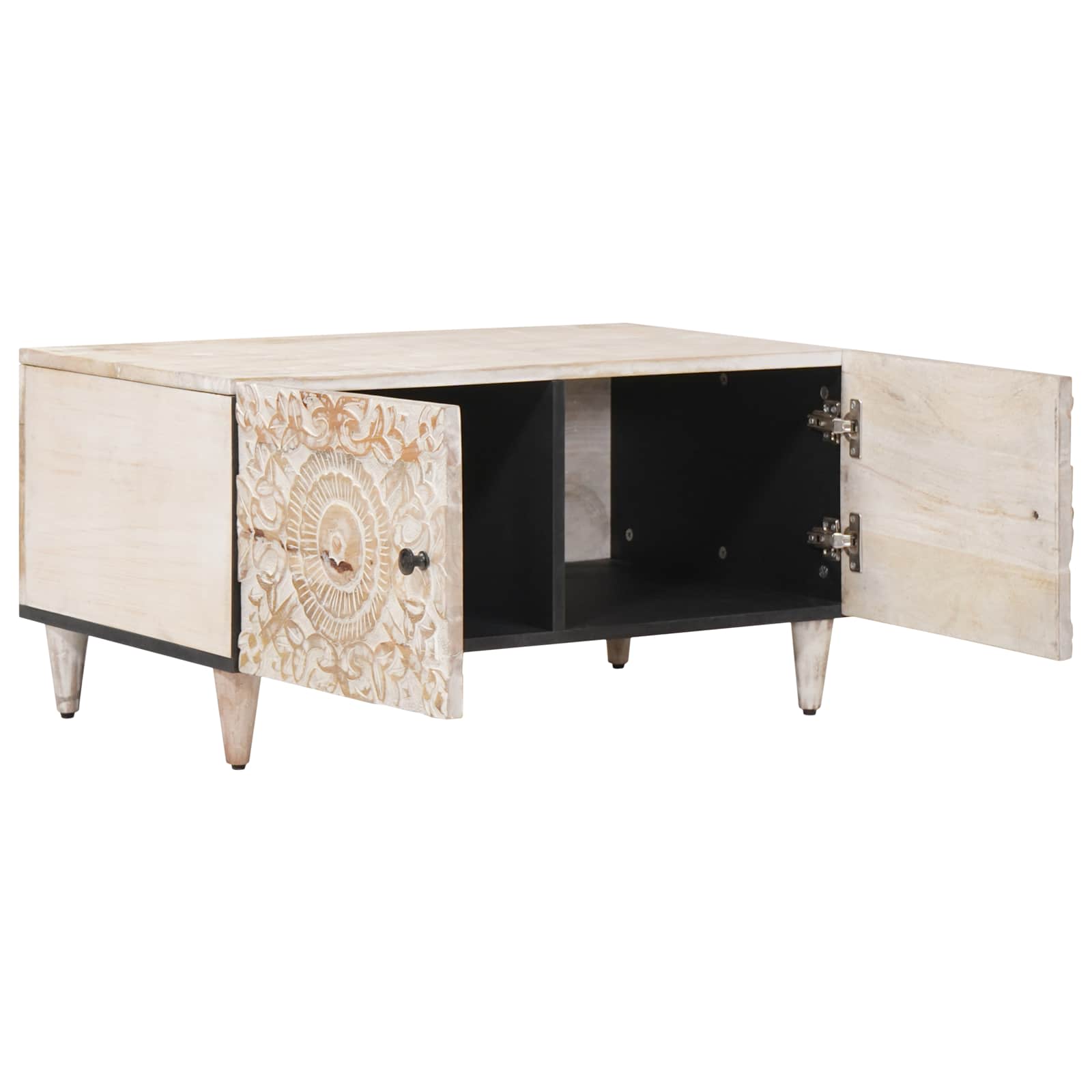 Coffee Table 80 X 50 X 40 Cm Solid Mango Wood