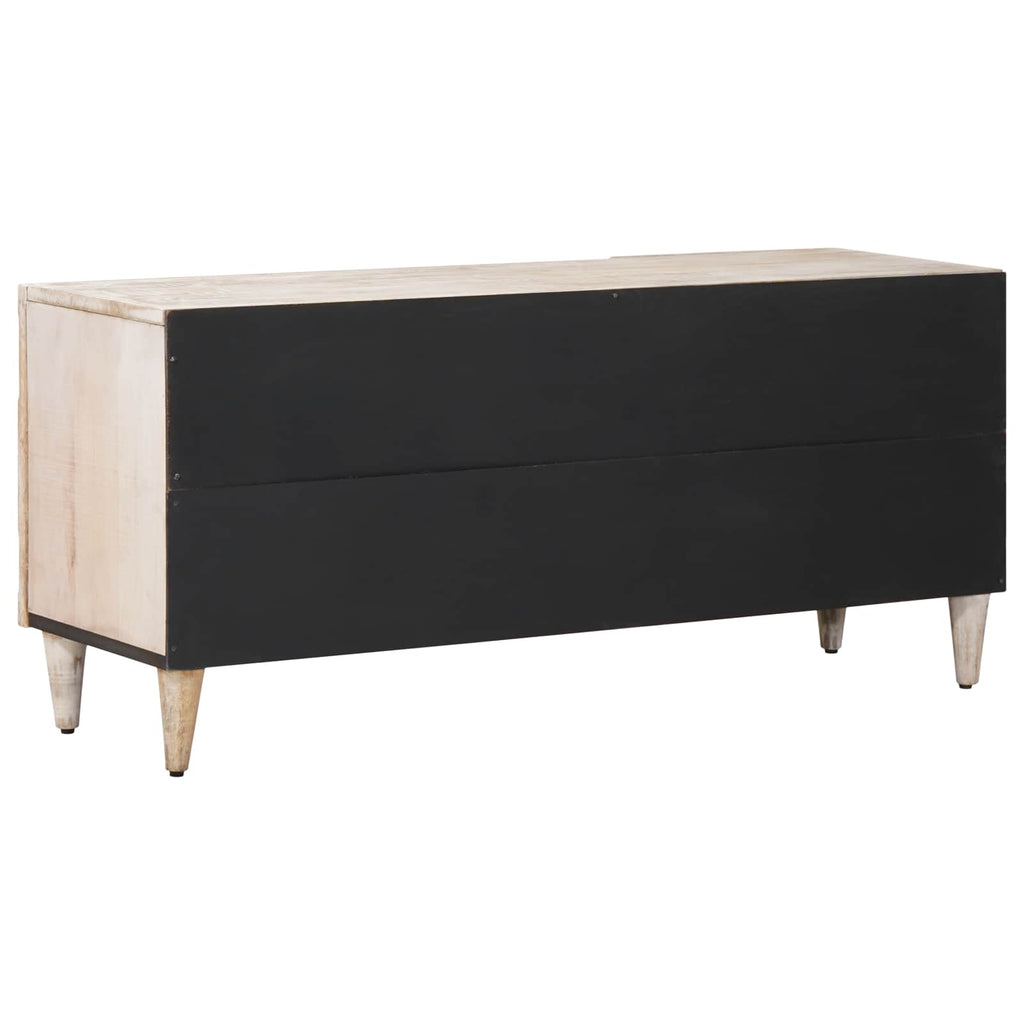 Tv Cabinet With Door 105 X 33.5 X 46 Cm Solid Mango Wood