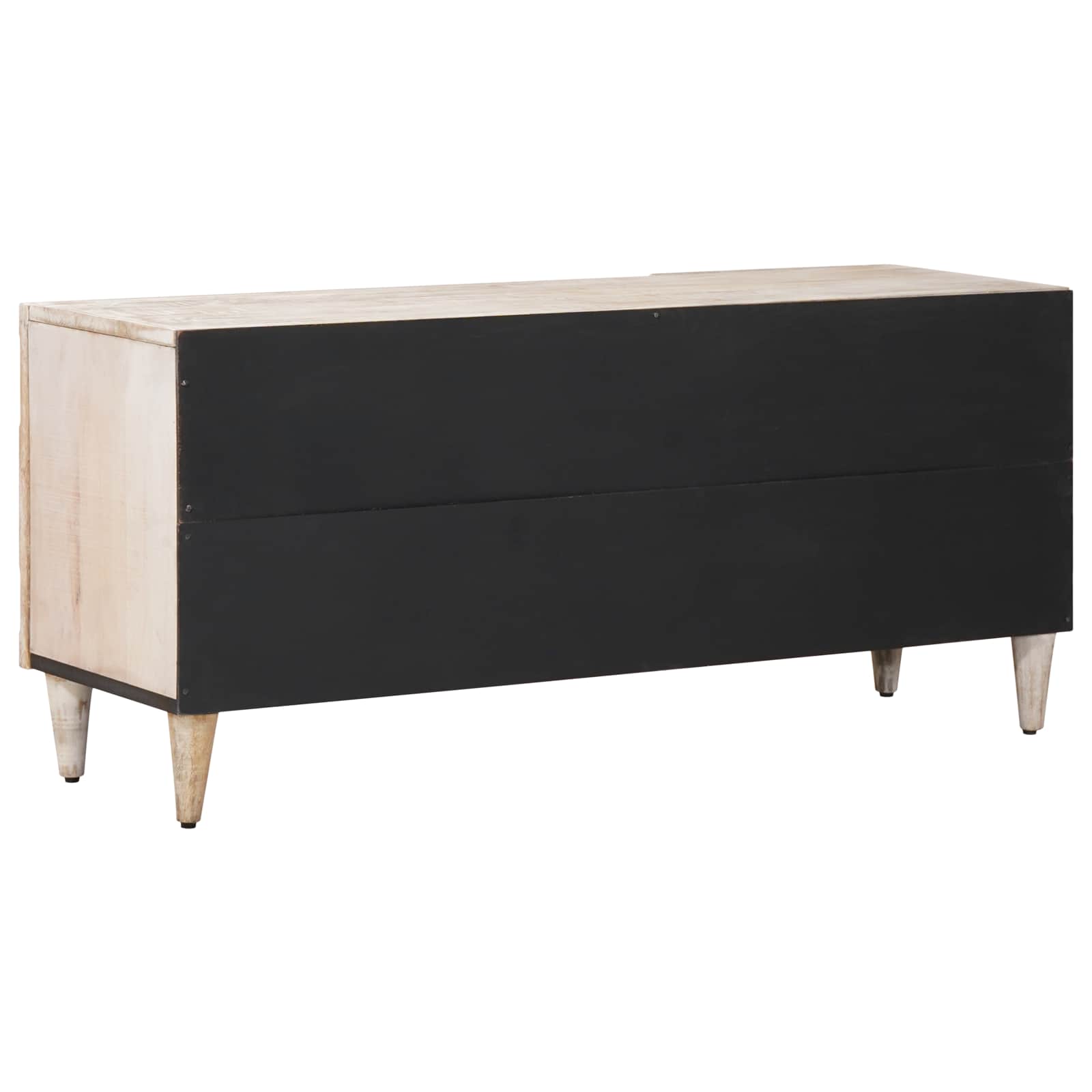 Tv Cabinet With Door 105 X 33.5 X 46 Cm Solid Mango Wood