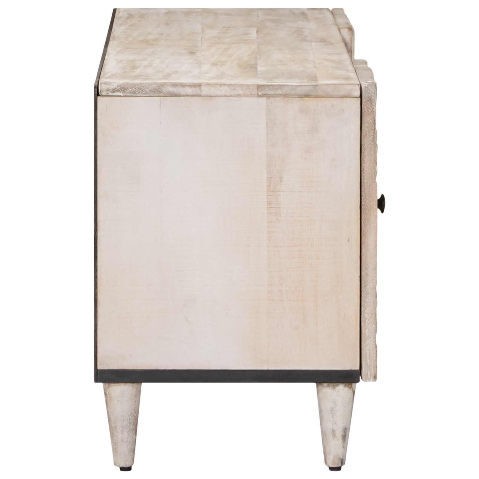 Tv Cabinet With Door 105 X 33.5 X 46 Cm Solid Mango Wood