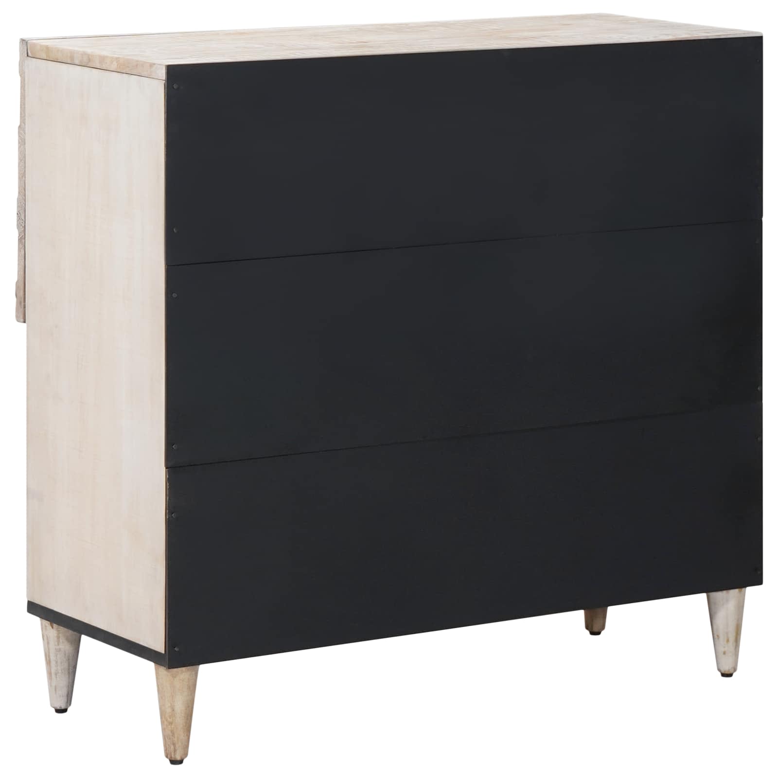 Sideboard With Storage 80 X 33.5 X 75 Cm Solid Mango Wood