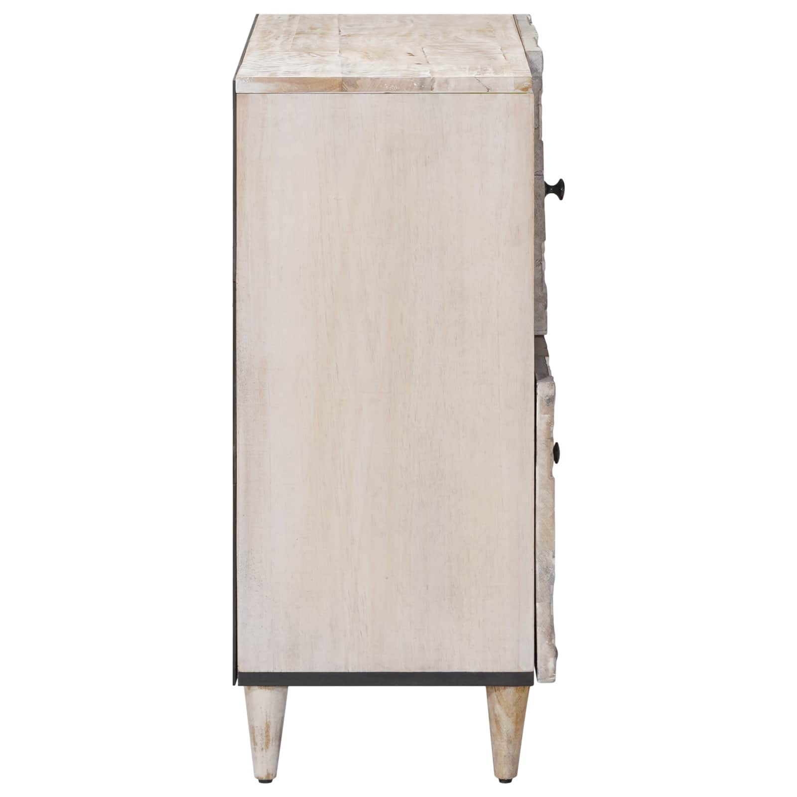 Sideboard With Storage 80 X 33.5 X 75 Cm Solid Mango Wood