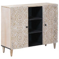 Sideboard With Shelf 90 X 33.5 X 75 Cm Solid Mango Wood