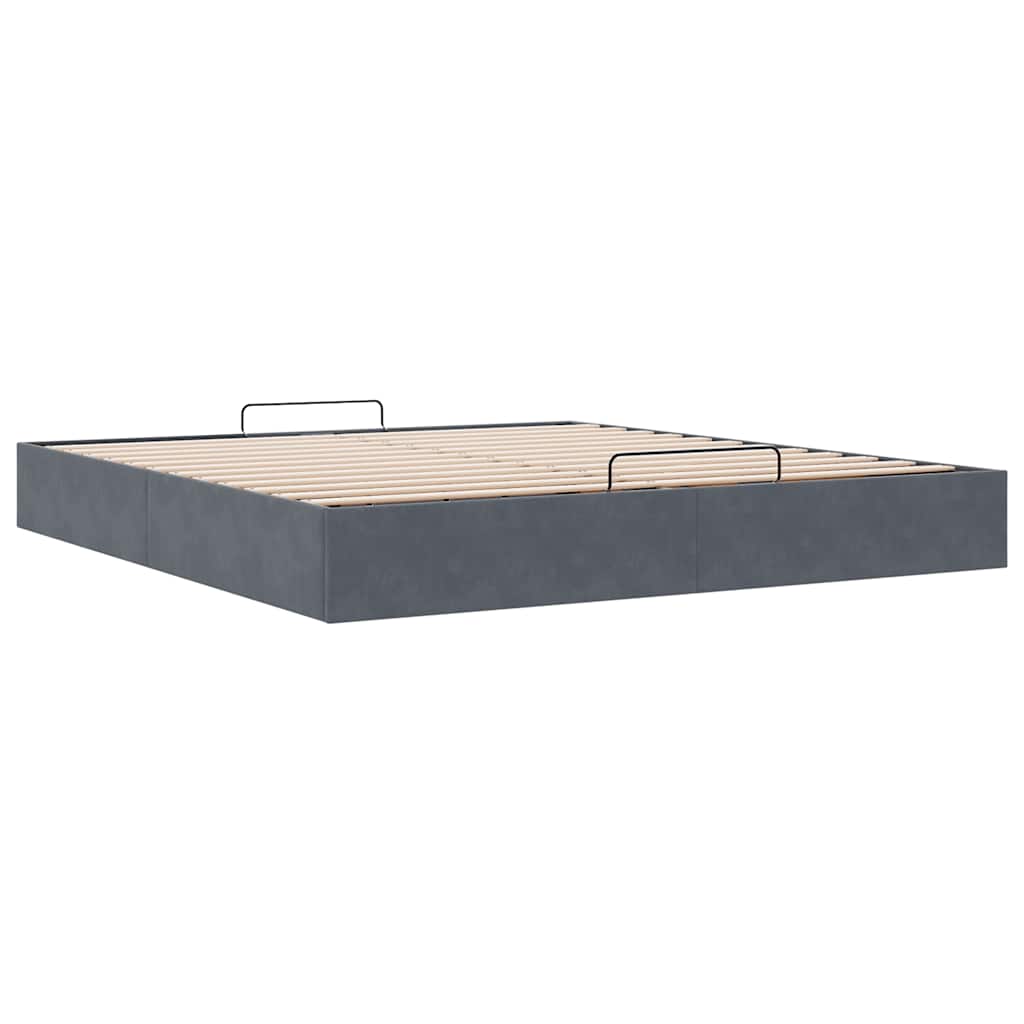 Ottoman Bed Frame No Mattress Super King Velvet