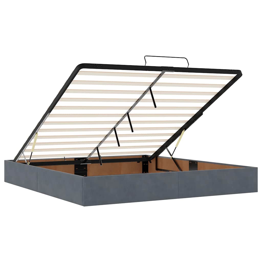 Ottoman Bed Frame No Mattress Super King Velvet