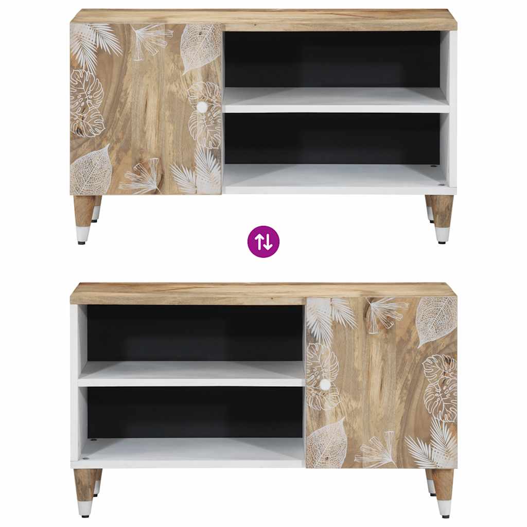 Tv Cabinet 80X31.5X46 Cm Solid Wood Mango