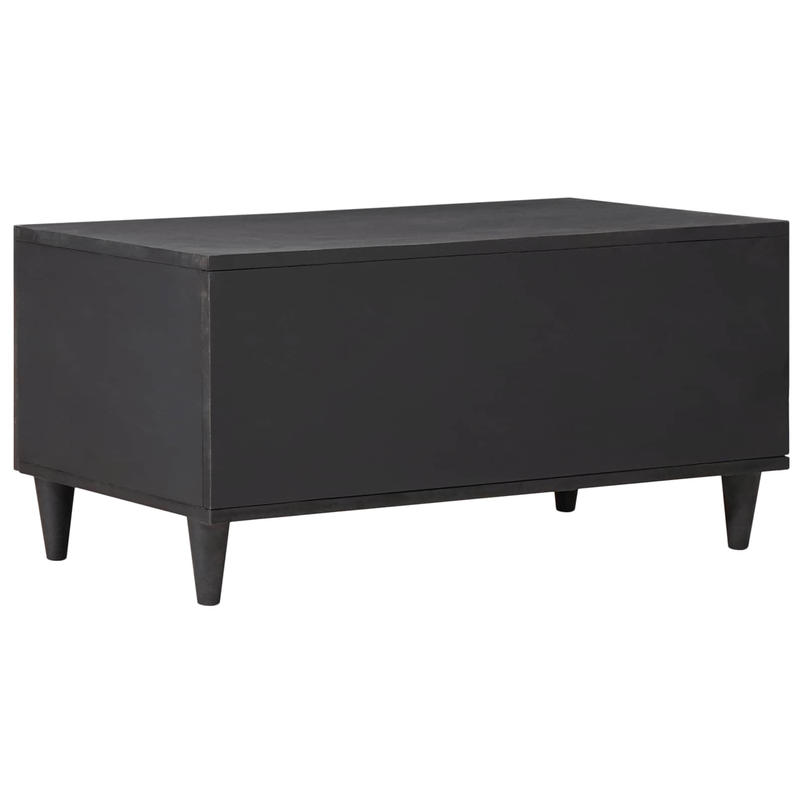 Coffee Table Multicolour 80 X 50 X 40 Cm Solid Mango Wood