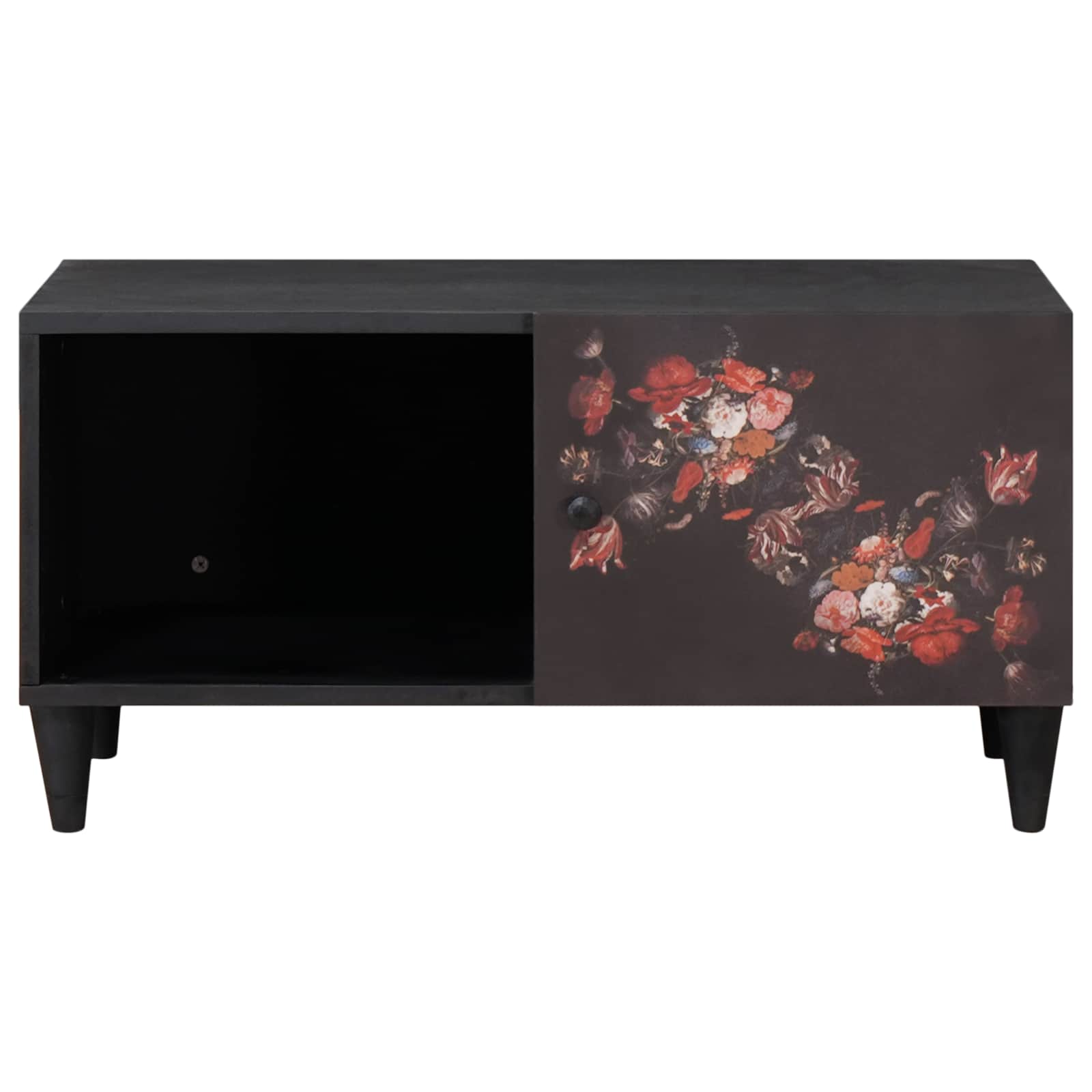 Coffee Table Multicolour 80 X 50 X 40 Cm Solid Mango Wood