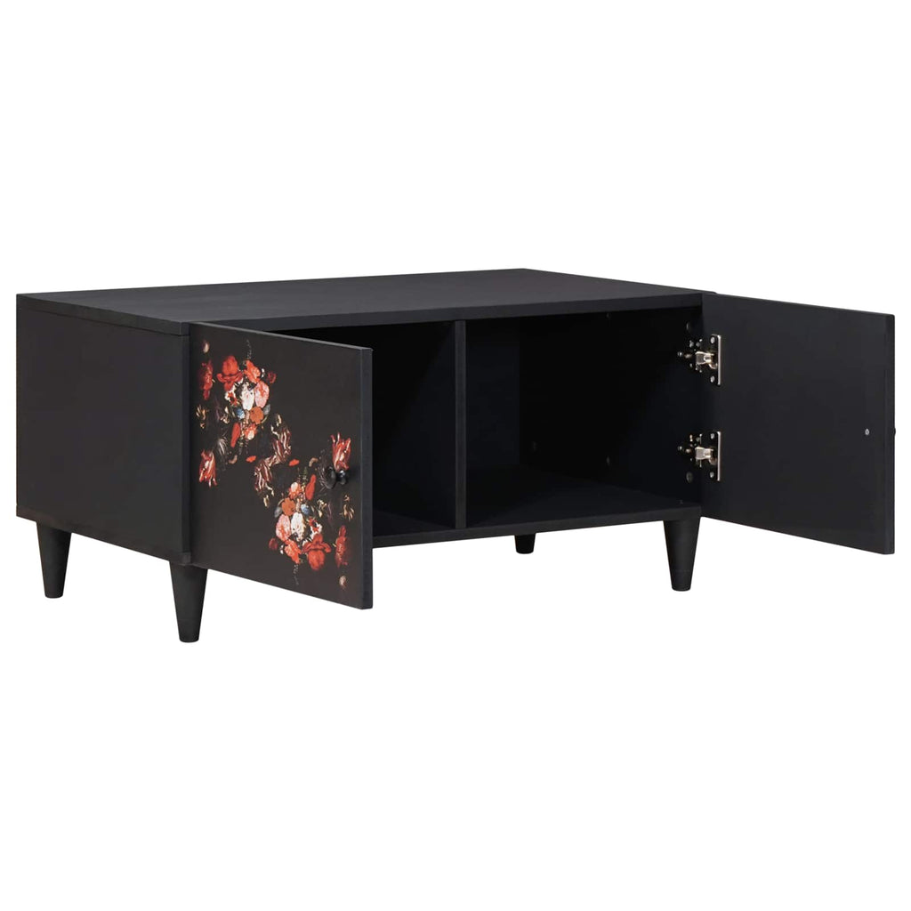 Coffee Table Multicolour 80 X 50 X 40 Cm Solid Mango Wood