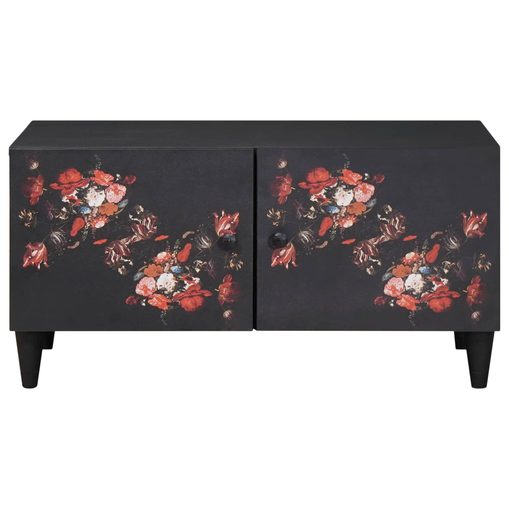 Coffee Table Multicolour 80 X 50 X 40 Cm Solid Mango Wood