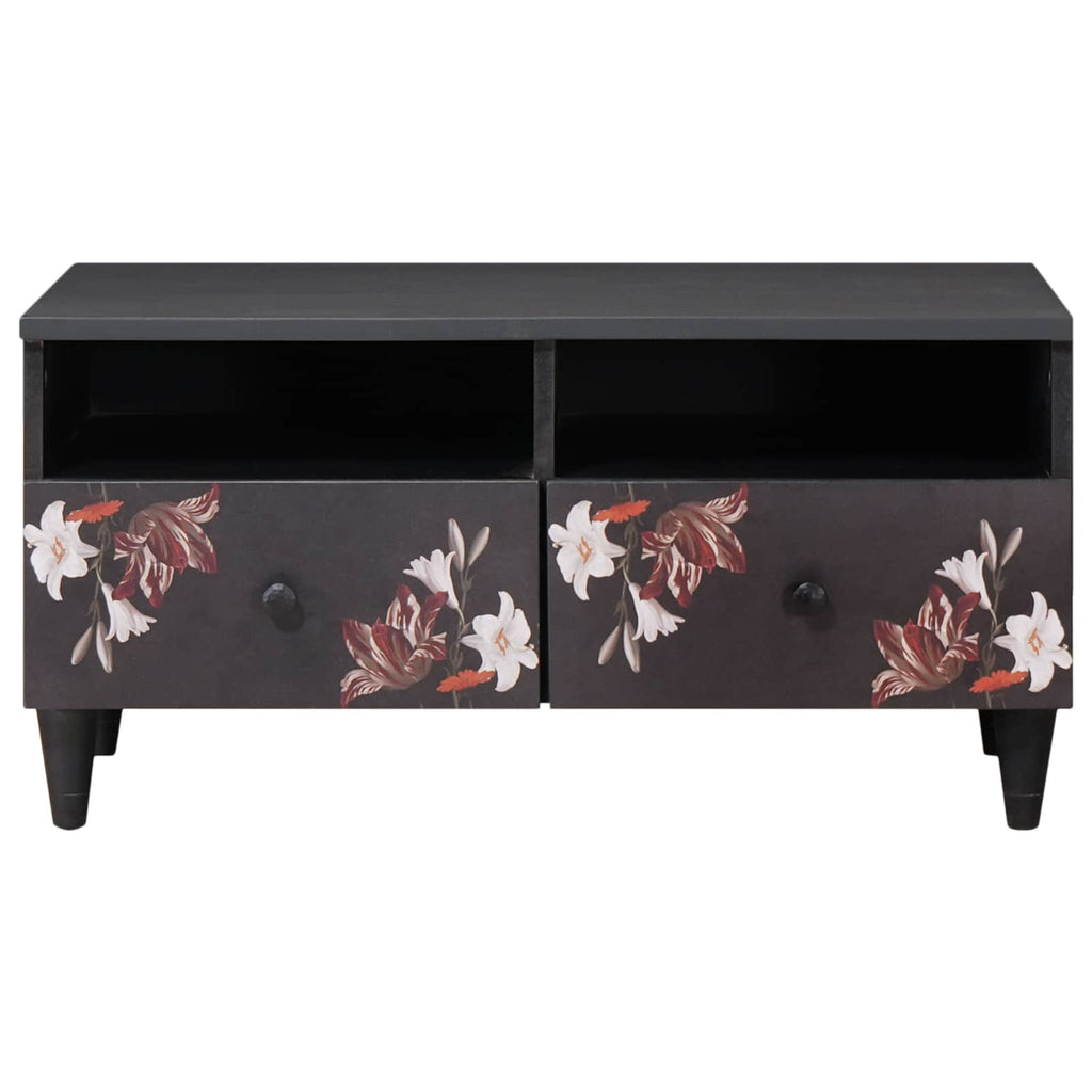 Coffee Table Multicolour 80 X 54 X 40 Cm Solid Mango Wood