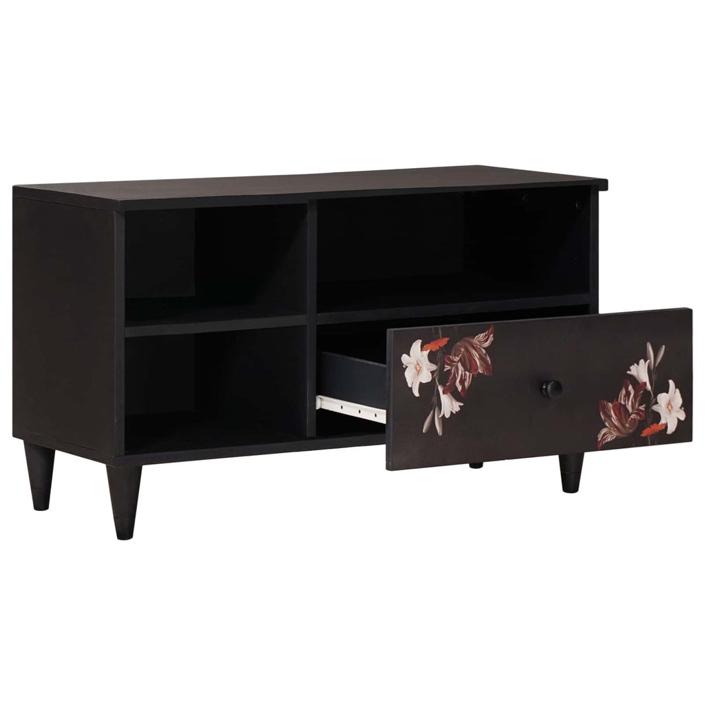 Media Storage Cabinet Cabinets Multicolour 80 X 33.5 46 Cm Solid Mango Wood 80 c