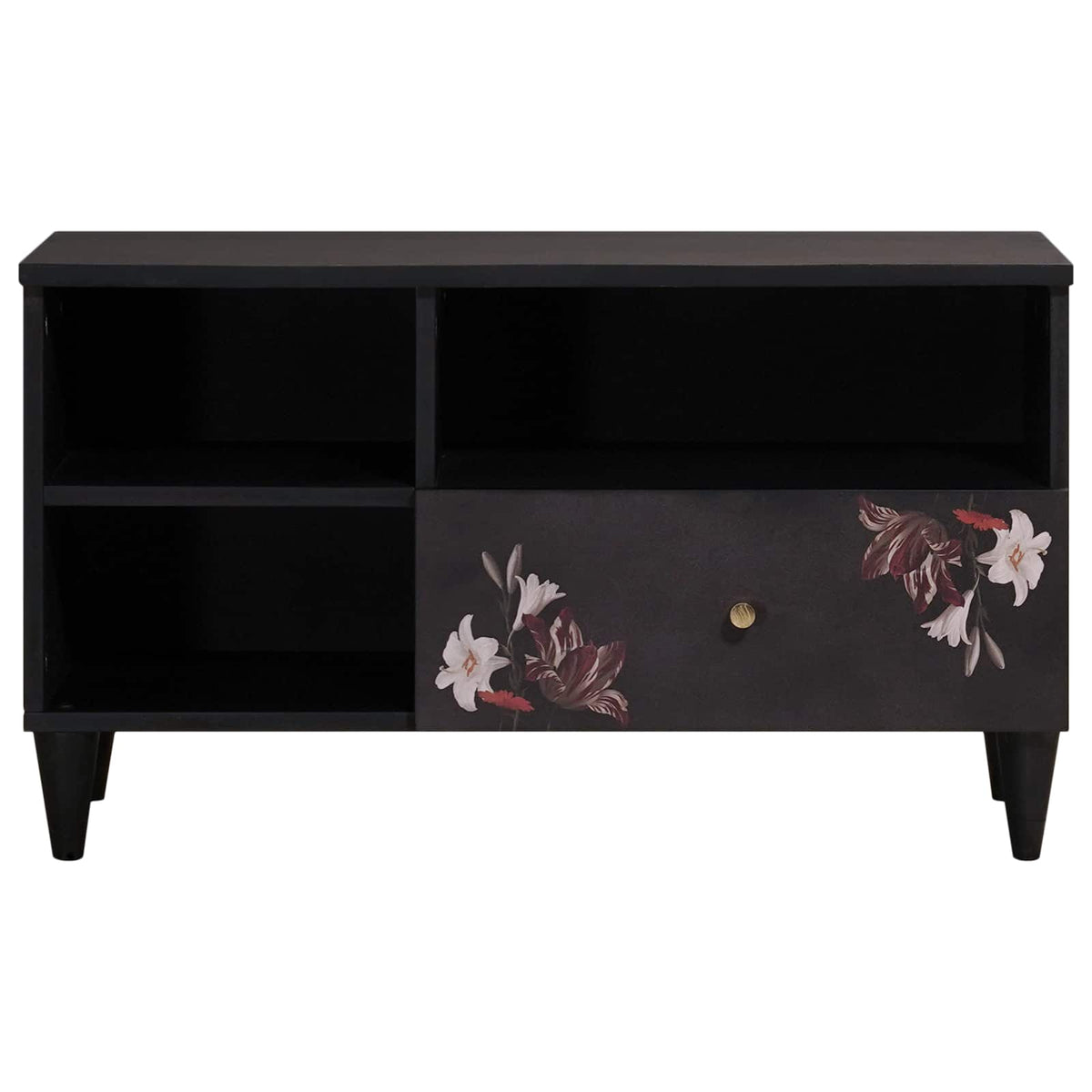Media Storage Cabinet Cabinets Multicolour 80 X 33.5 46 Cm Solid Mango Wood 80 c
