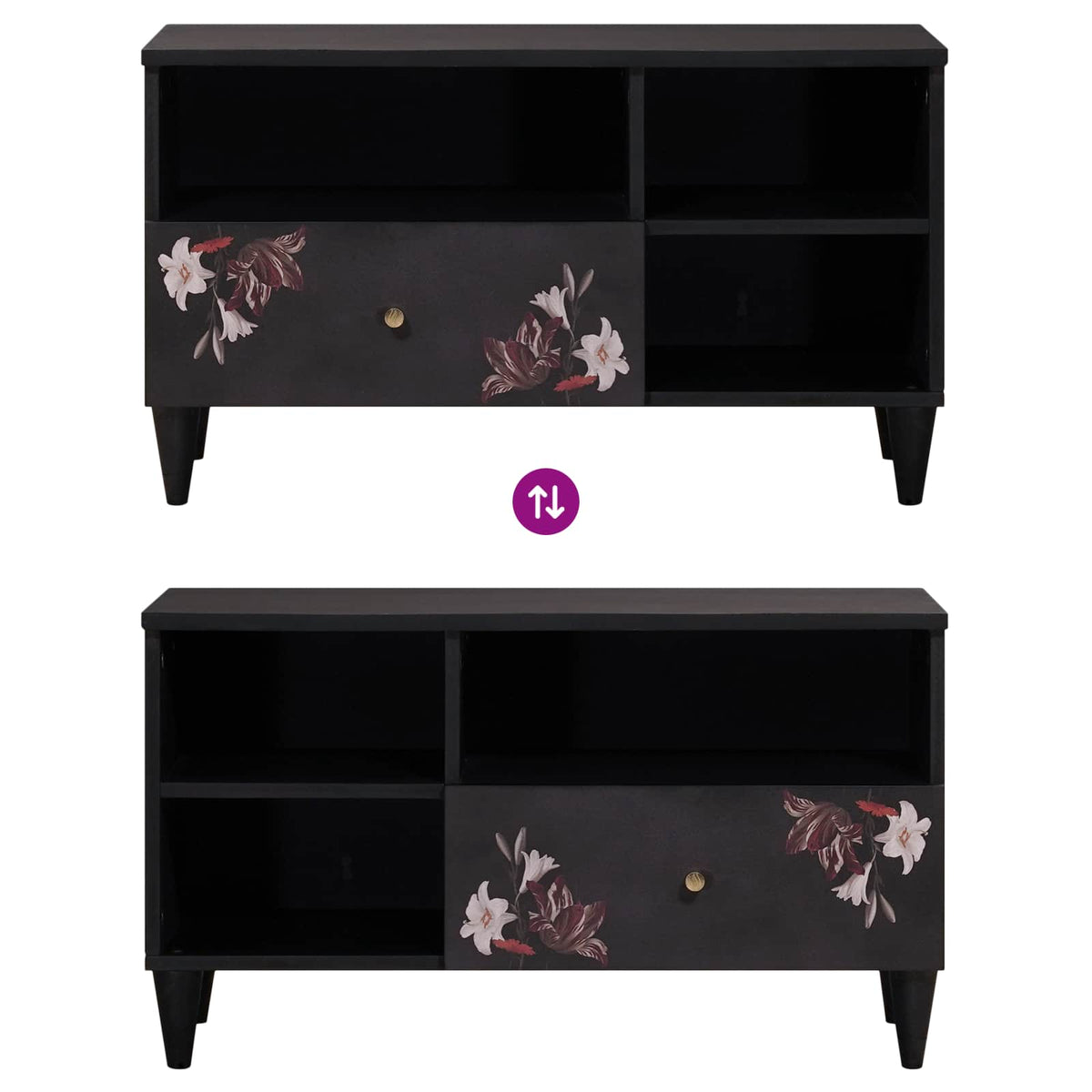 Media Storage Cabinet Cabinets Multicolour 80 X 33.5 46 Cm Solid Mango Wood 80 c