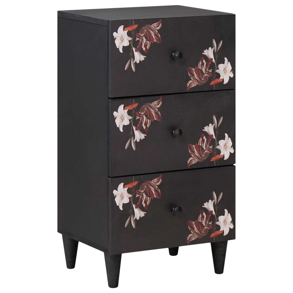 Storage Cabinets Multicolour 40 X 33.5 X 75 Cm Solid Mango Wood