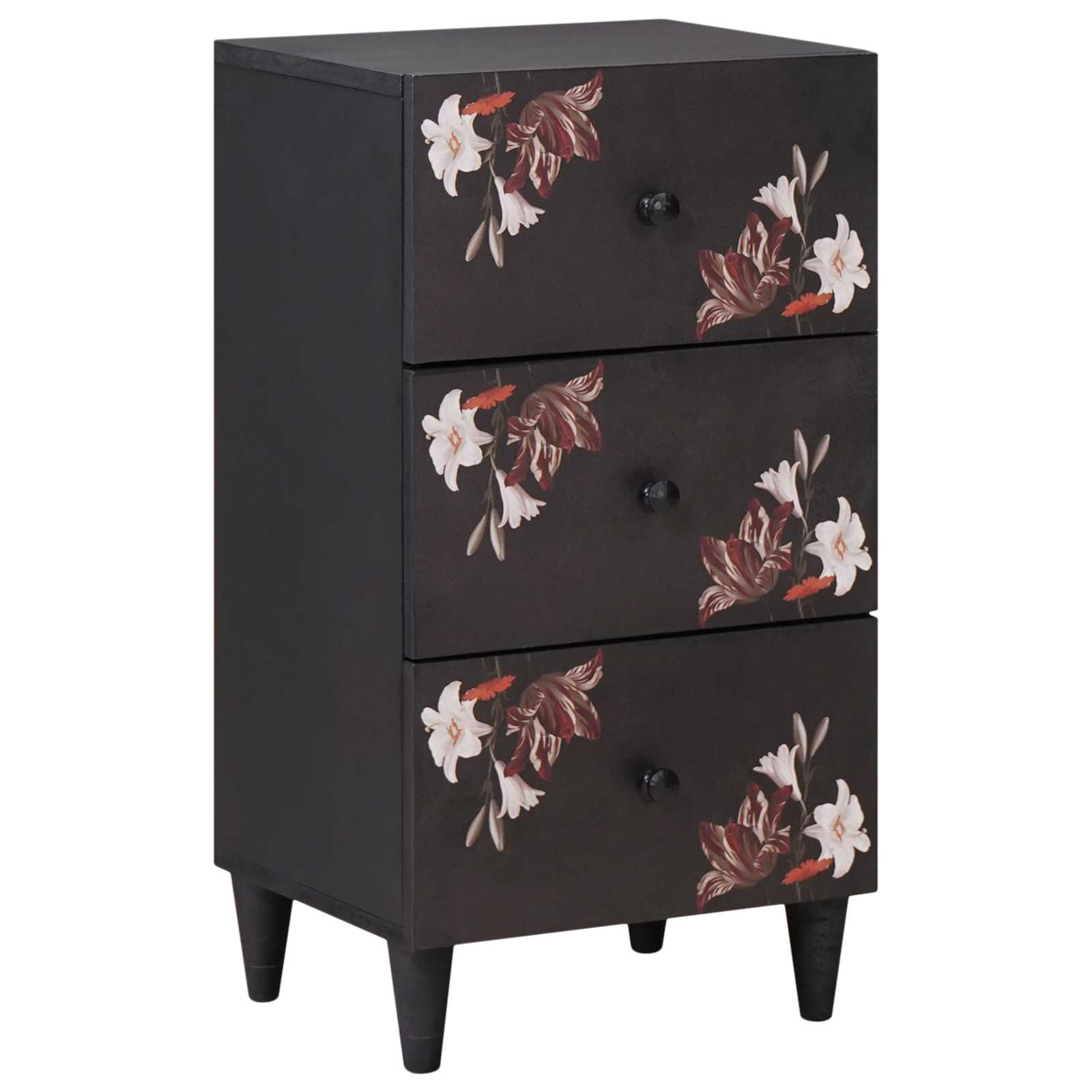Storage Cabinets Multicolour 40 X 33.5 X 75 Cm Solid Mango Wood
