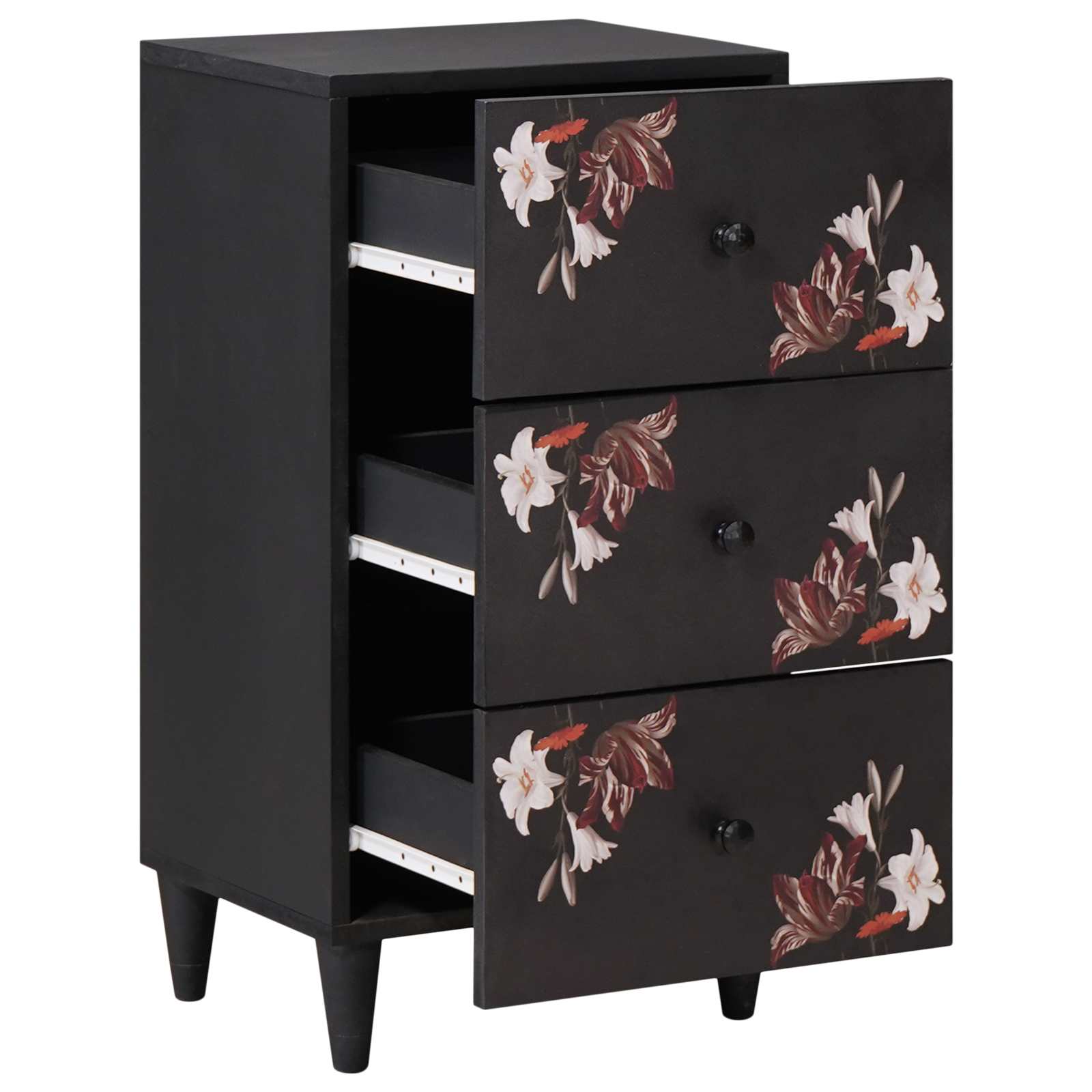 Storage Cabinets Multicolour 40 X 33.5 X 75 Cm Solid Mango Wood