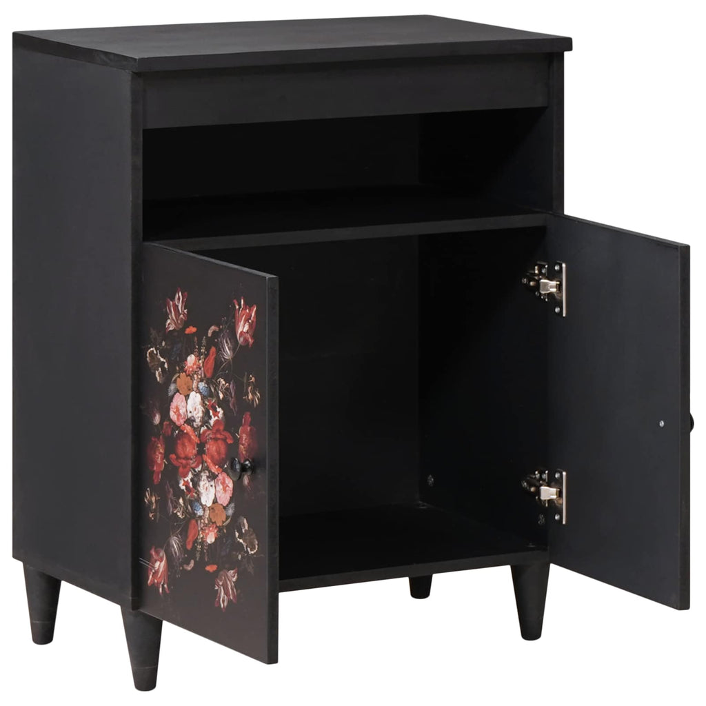 Storage Cabinets Multicolour 60 X 33.5 X 75 Cm Solid Mango Wood