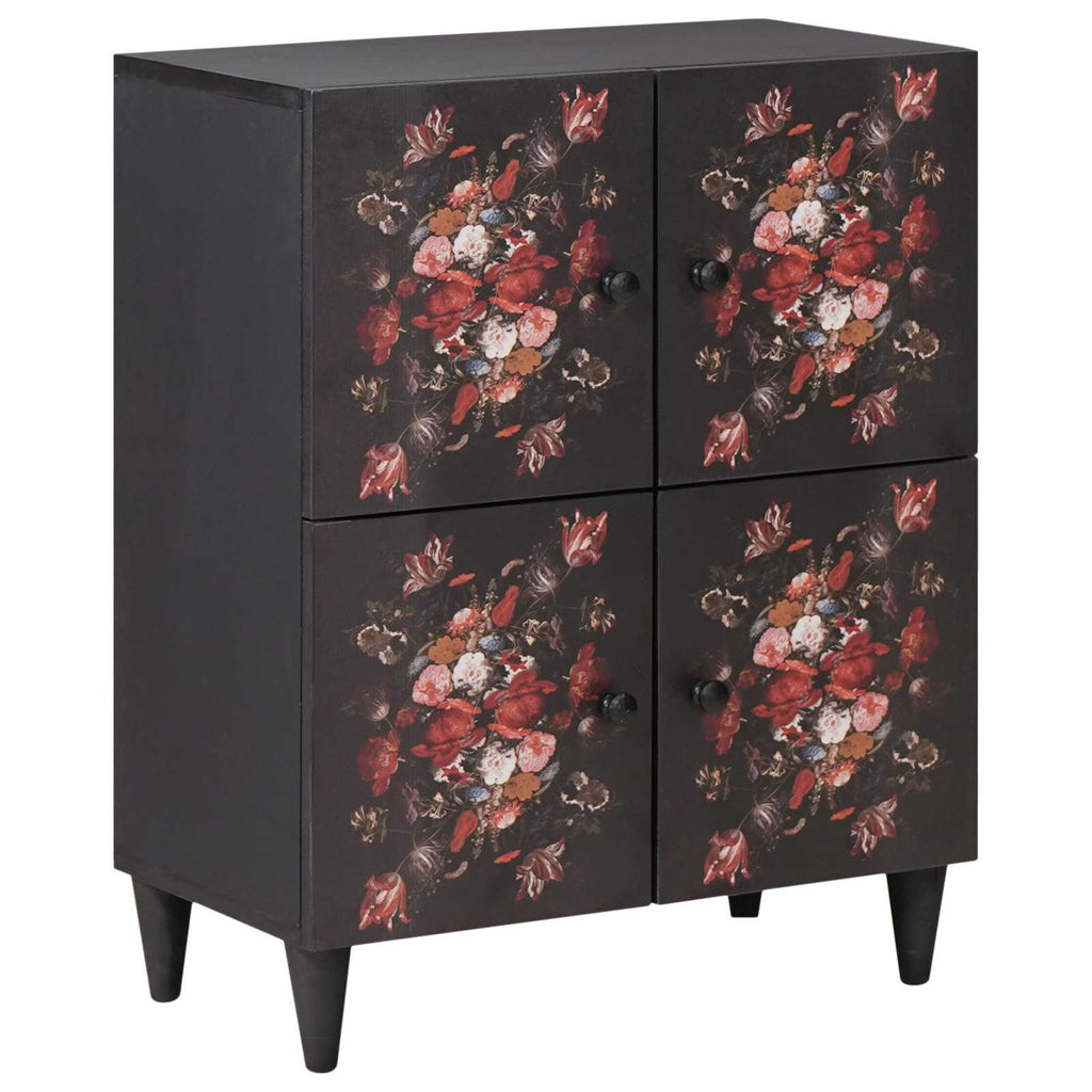 Storage Cabinets Multicolour 60 X 33.5 X 75 Cm Solid Mango Wood
