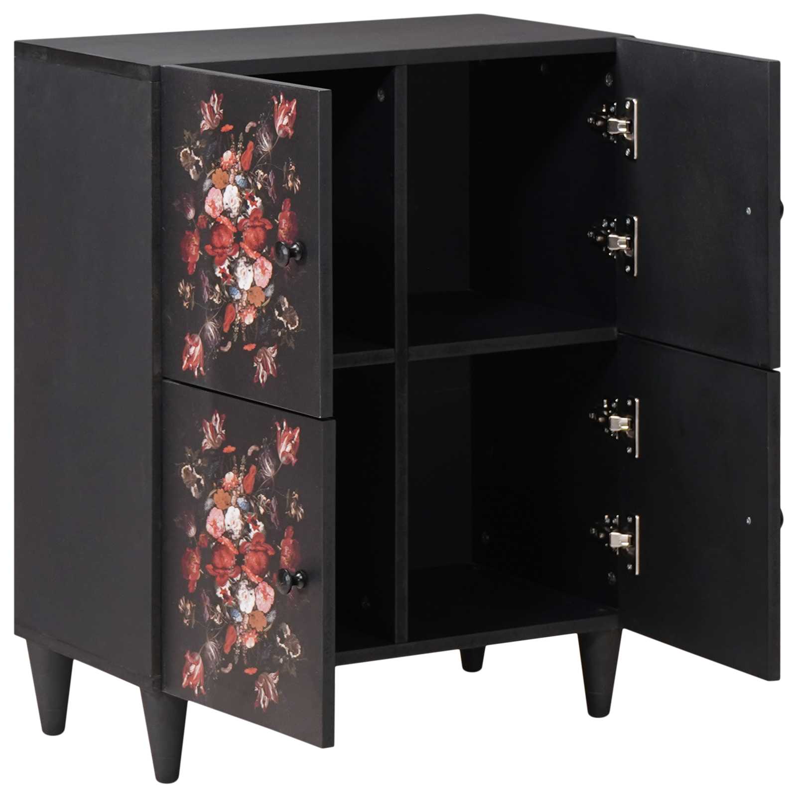 Storage Cabinets Multicolour 60 X 33.5 X 75 Cm Solid Mango Wood