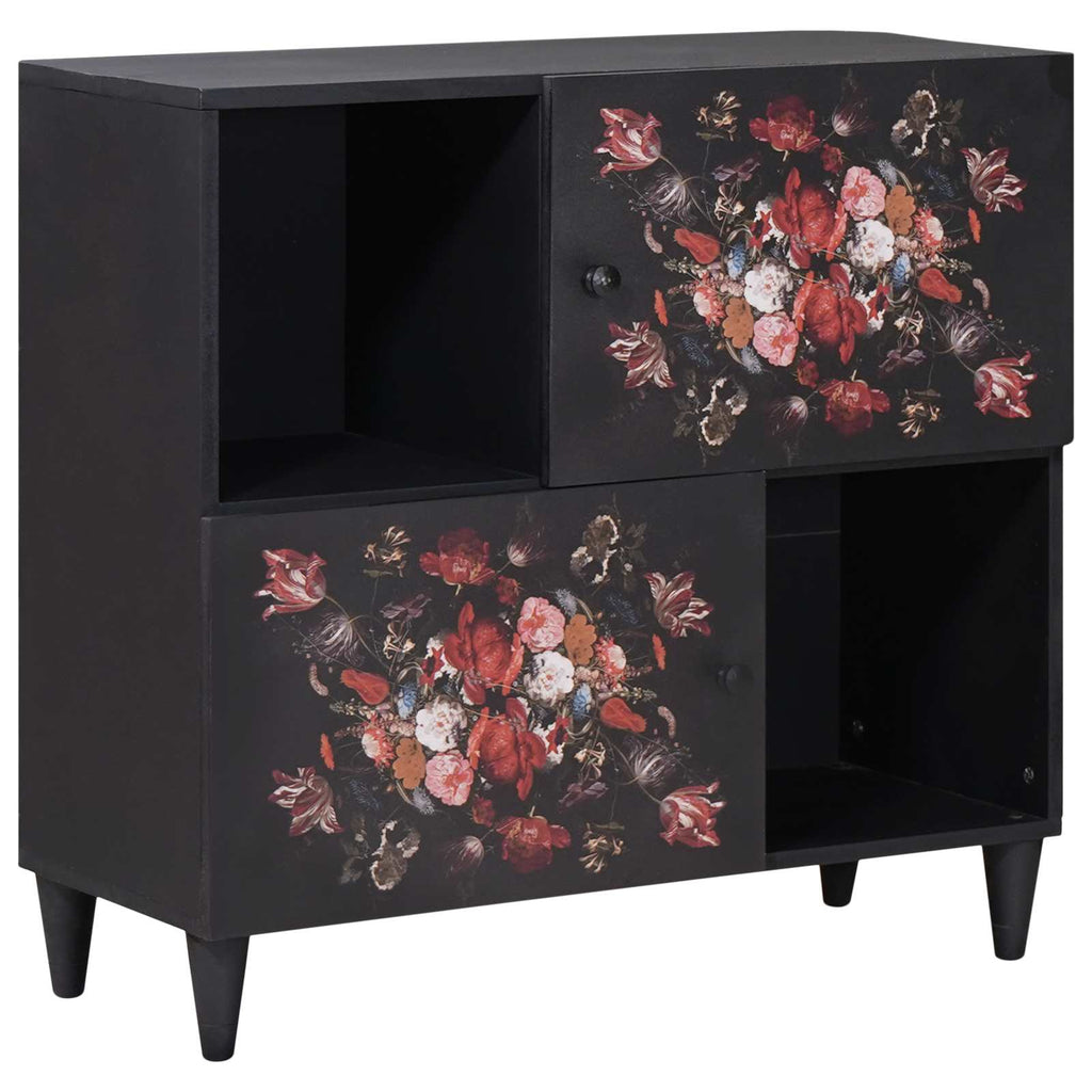 Storage Cabinets Multicolour 80 X 33.5 X 75 Cm Solid Mango Wood