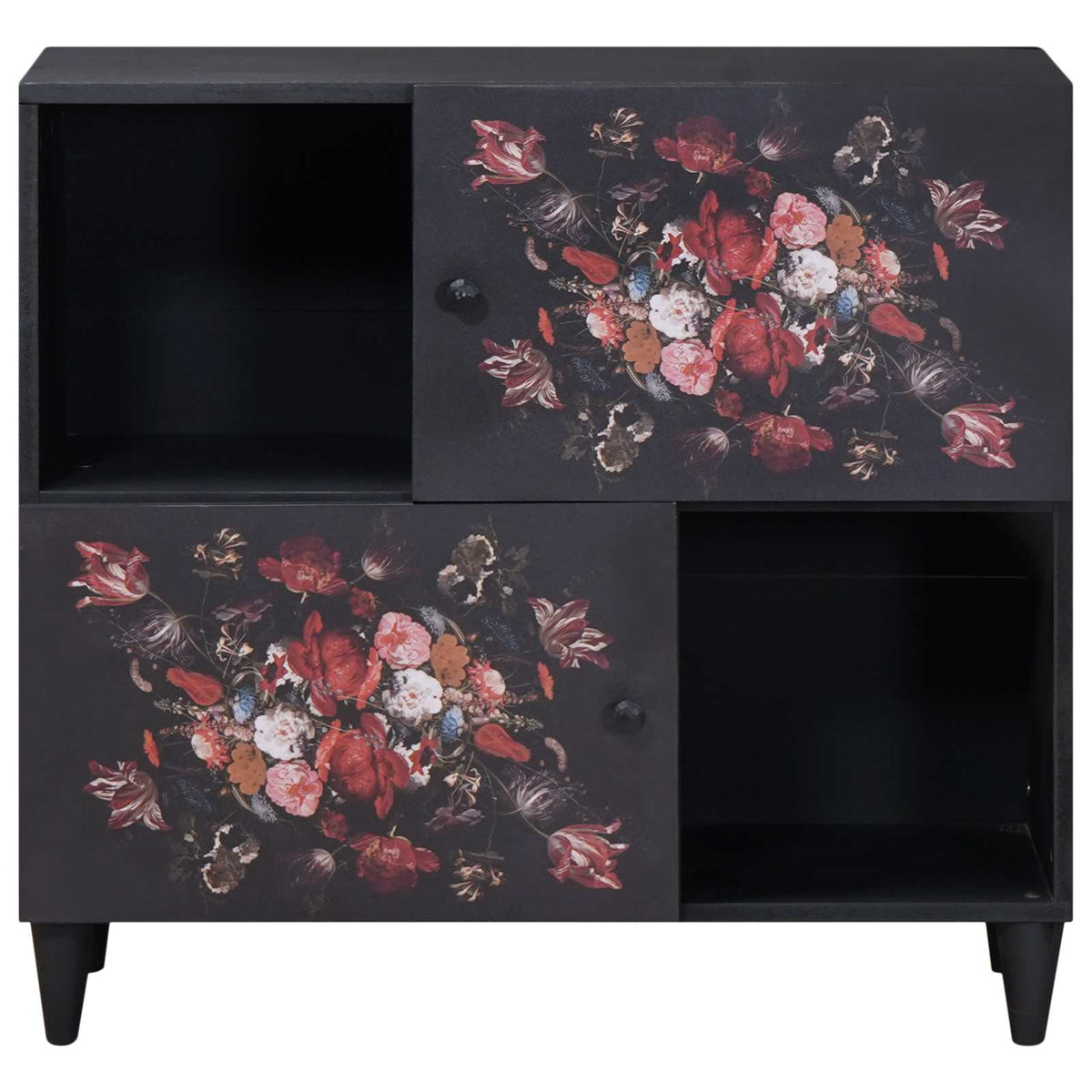 Media Storage Cabinet Cabinets Multicolour 80 X 33.5 75 Cm Solid Mango Wood 80 c