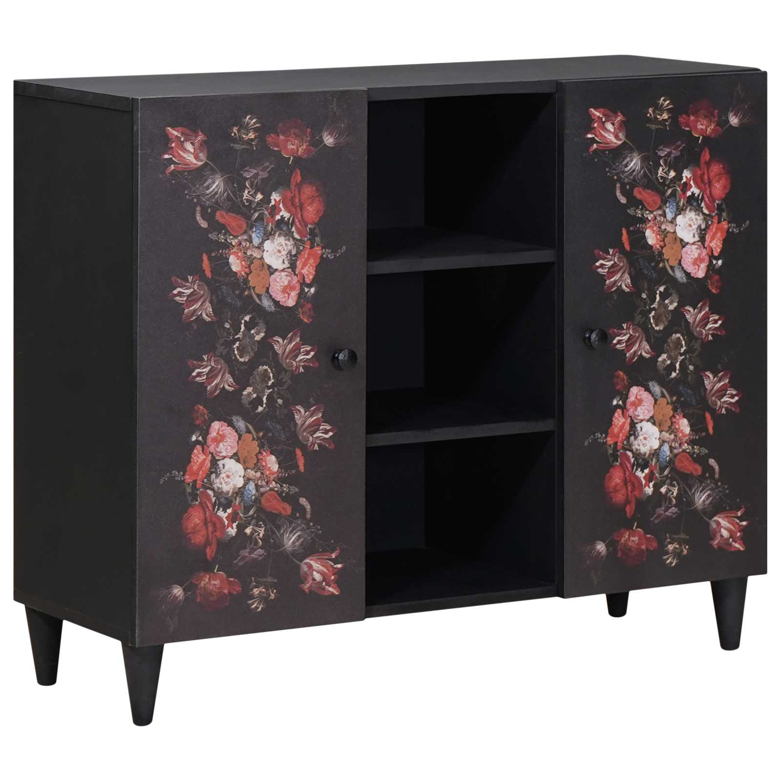 Storage Cabinets Multicolour 90 X 33.5 X 75 Cm Solid Mango Wood