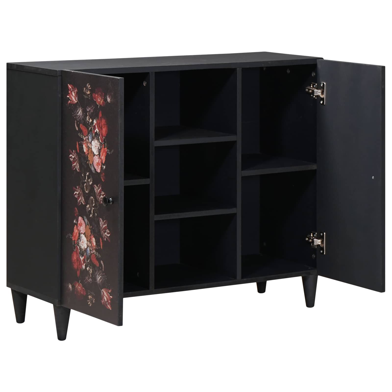 Storage Cabinets Multicolour 90 X 33.5 X 75 Cm Solid Mango Wood