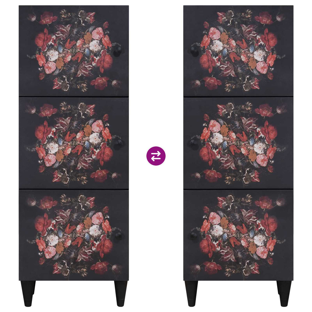 Media Storage Cabinet Cabinets Multicolour 40 X 33.5 110 Cm Solid mango wood 40