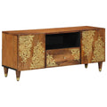 Tv Cabinet 105 X 33 X 46 Cm Solid Mango Wood
