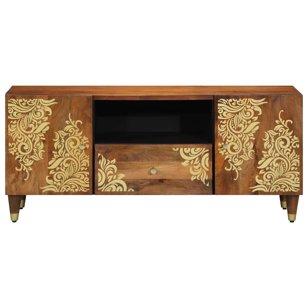 Tv Cabinet 105 X 33 X 46 Cm Solid Mango Wood