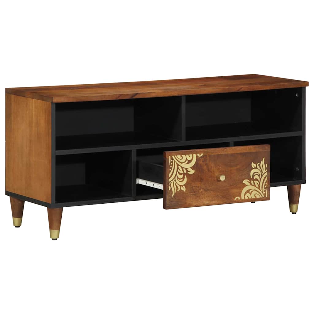 Tv Cabinet 100 X 33 X 46 Cm Solid Mango Wood