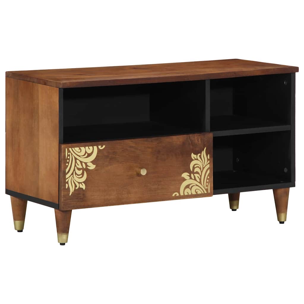Tv Cabinet With Drawer 80 X 33 X 46 Cm Solid Mango Wood