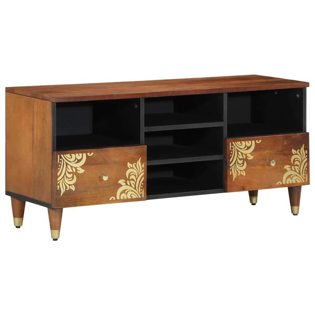 Tv Cabinet 100 X 33 X 46 Cm Solid Mango Wood