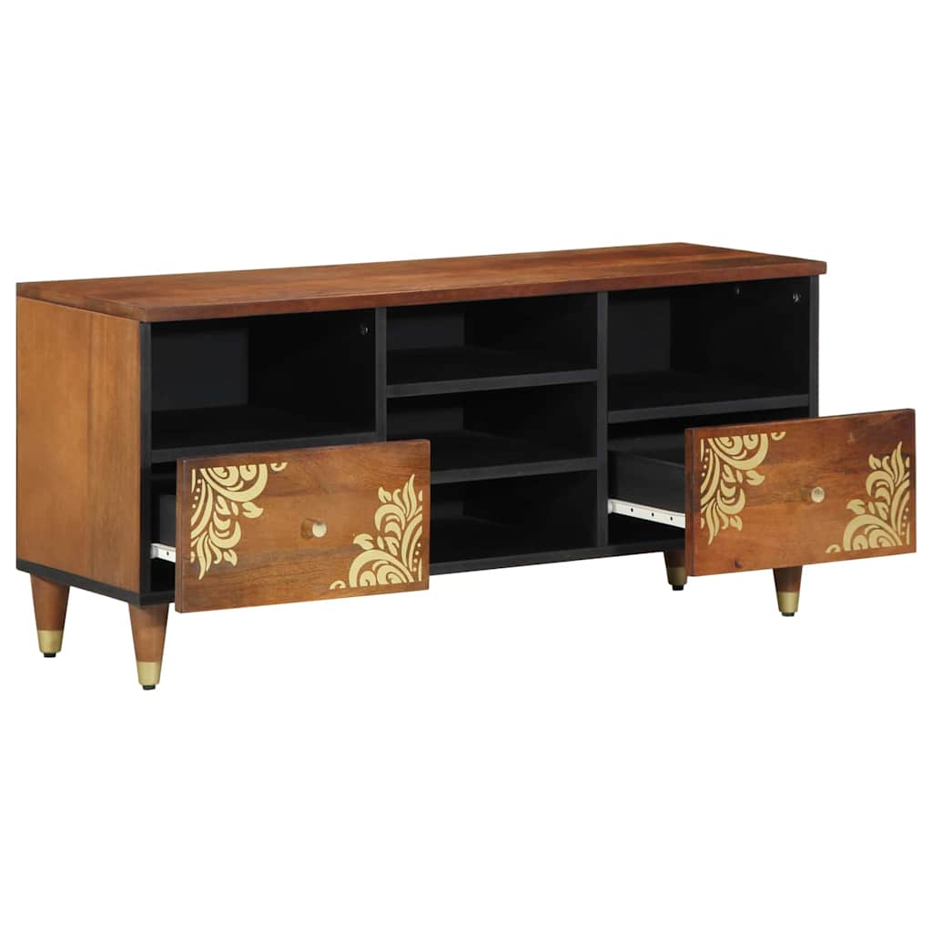 Tv Cabinet 100 X 33 X 46 Cm Solid Mango Wood
