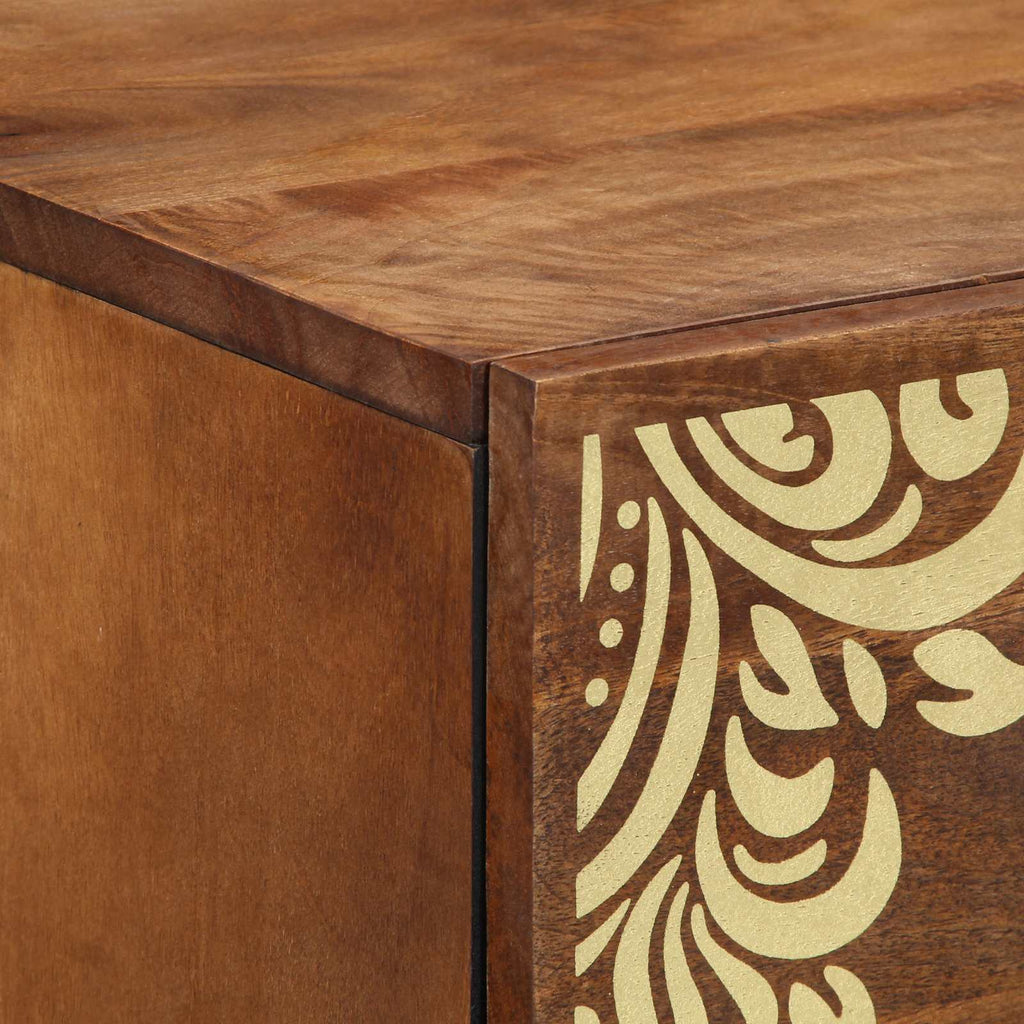 Sideboard With Drawer 40 X 33 X 75 Cm Solid Mango Wood 1