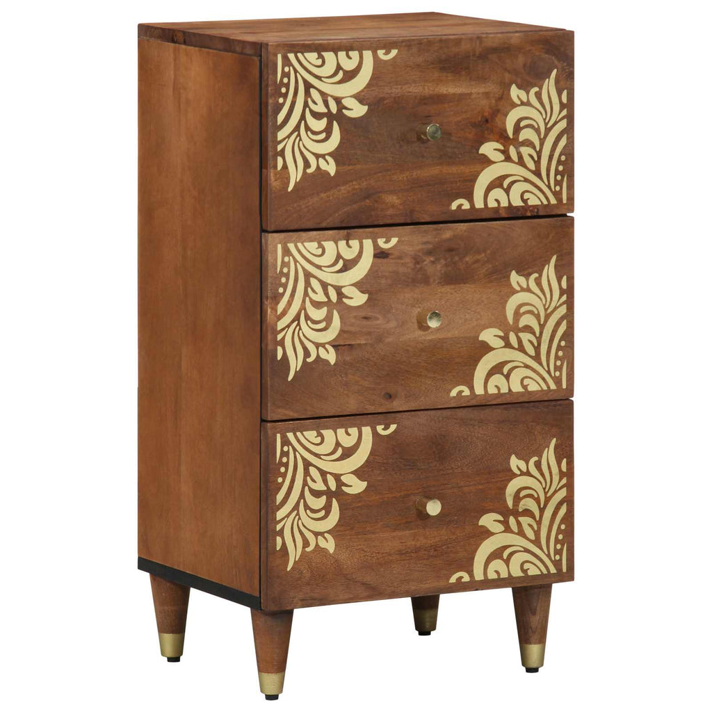 Sideboard With Drawer 40 X 33 X 75 Cm Solid Mango Wood 1