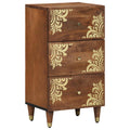 Sideboard With Drawer 40 X 33 X 75 Cm Solid Mango Wood 1