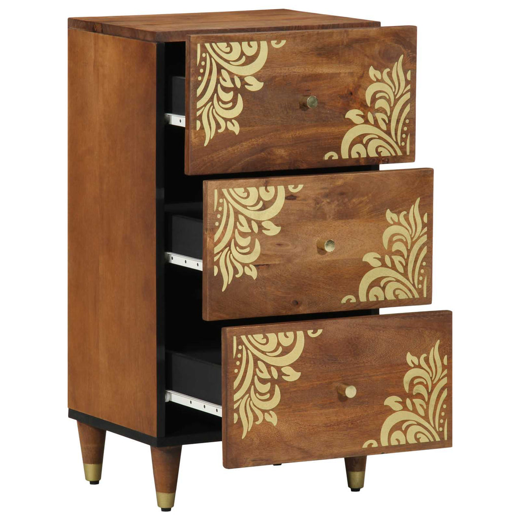 Sideboard With Drawer 40 X 33 X 75 Cm Solid Mango Wood 1