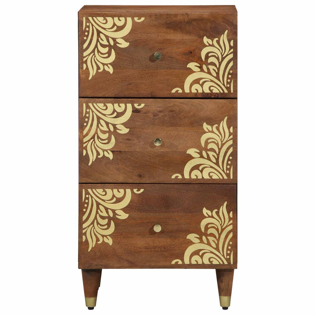 Sideboard With Drawer 40 X 33 X 75 Cm Solid Mango Wood 1