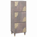 Highboard With Shelf 40 X 33 X 110 Cm Solid Mango Wood