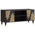 Tv Cabinet With Shelf 105 X 33 X 46 Cm Solid Mango Wood