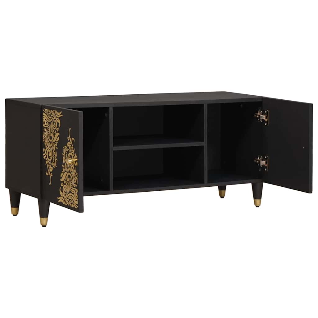 Tv Cabinet With Shelf 105 X 33 X 46 Cm Solid Mango Wood