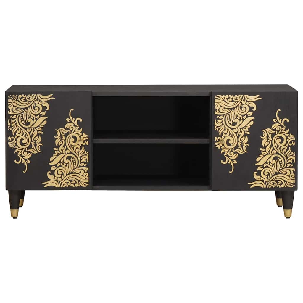 Tv Cabinet With Shelf 105 X 33 X 46 Cm Solid Mango Wood