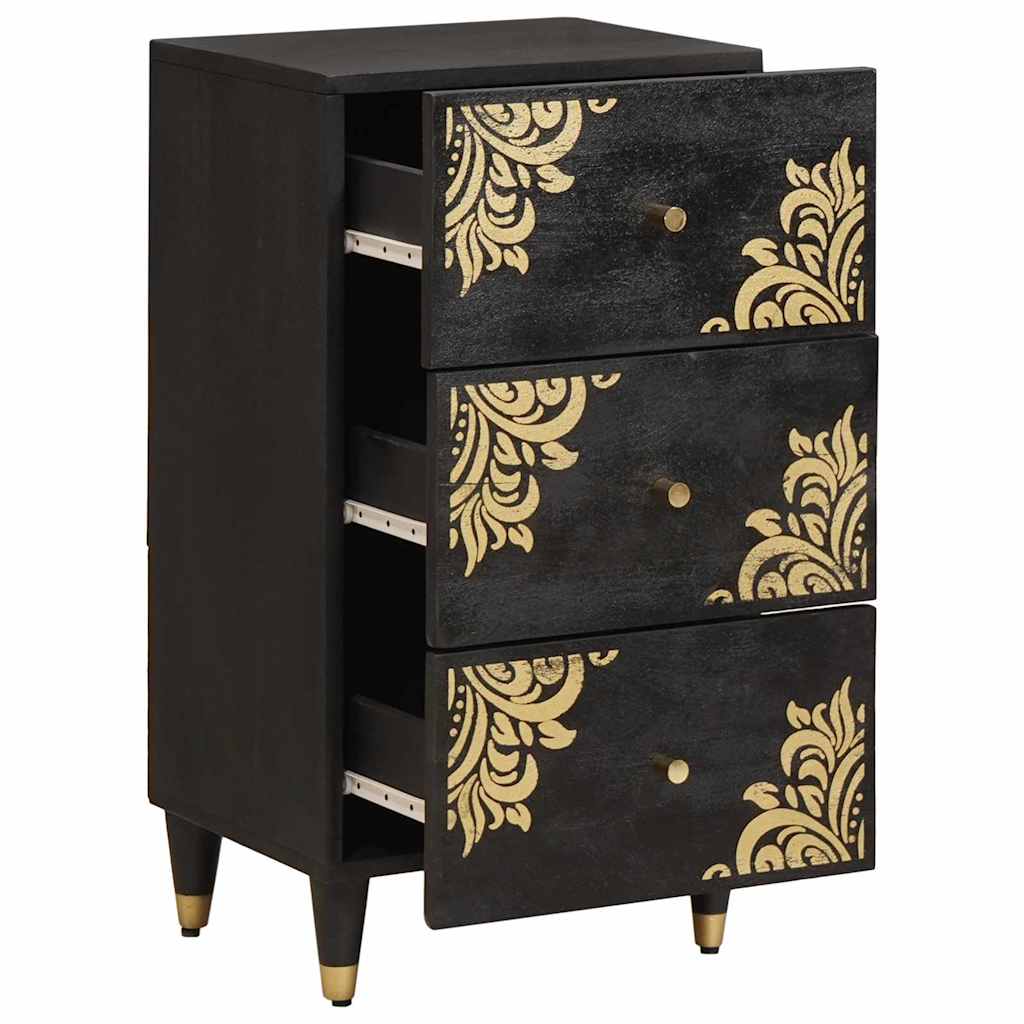 Sideboard With Drawer 40 X 33 X 75 Cm Solid Mango Wood