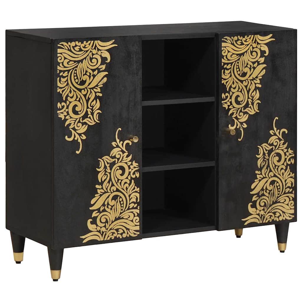 Sideboard With Shelf 90 X 33 X 75 Cm Solid Mango Wood